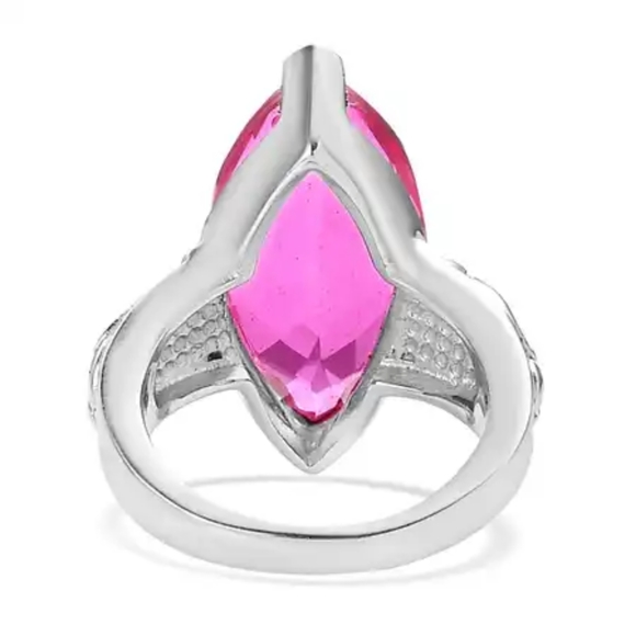 Radiant Orchid Quartz  Solitaire Ring - Picture 7 of 10